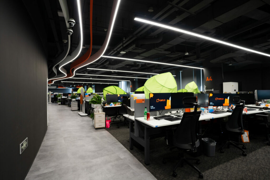 In this image, we can see what the FunPlus offices in China look like. Modern and comfortable.