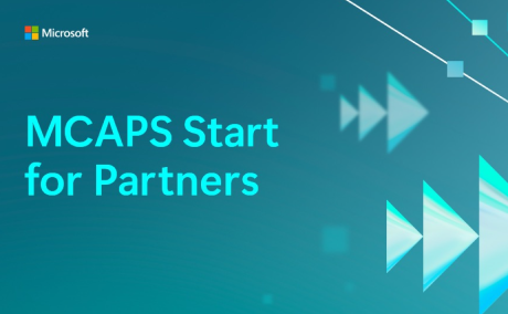 Teal background with text that reads MCAPS Start for Partners.