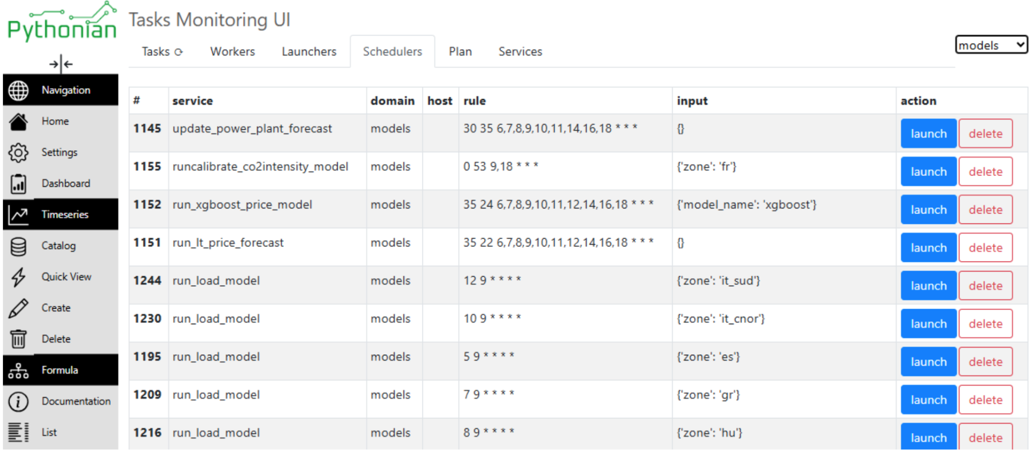 Task scheduler screenshot