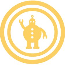 tech icon, a robot