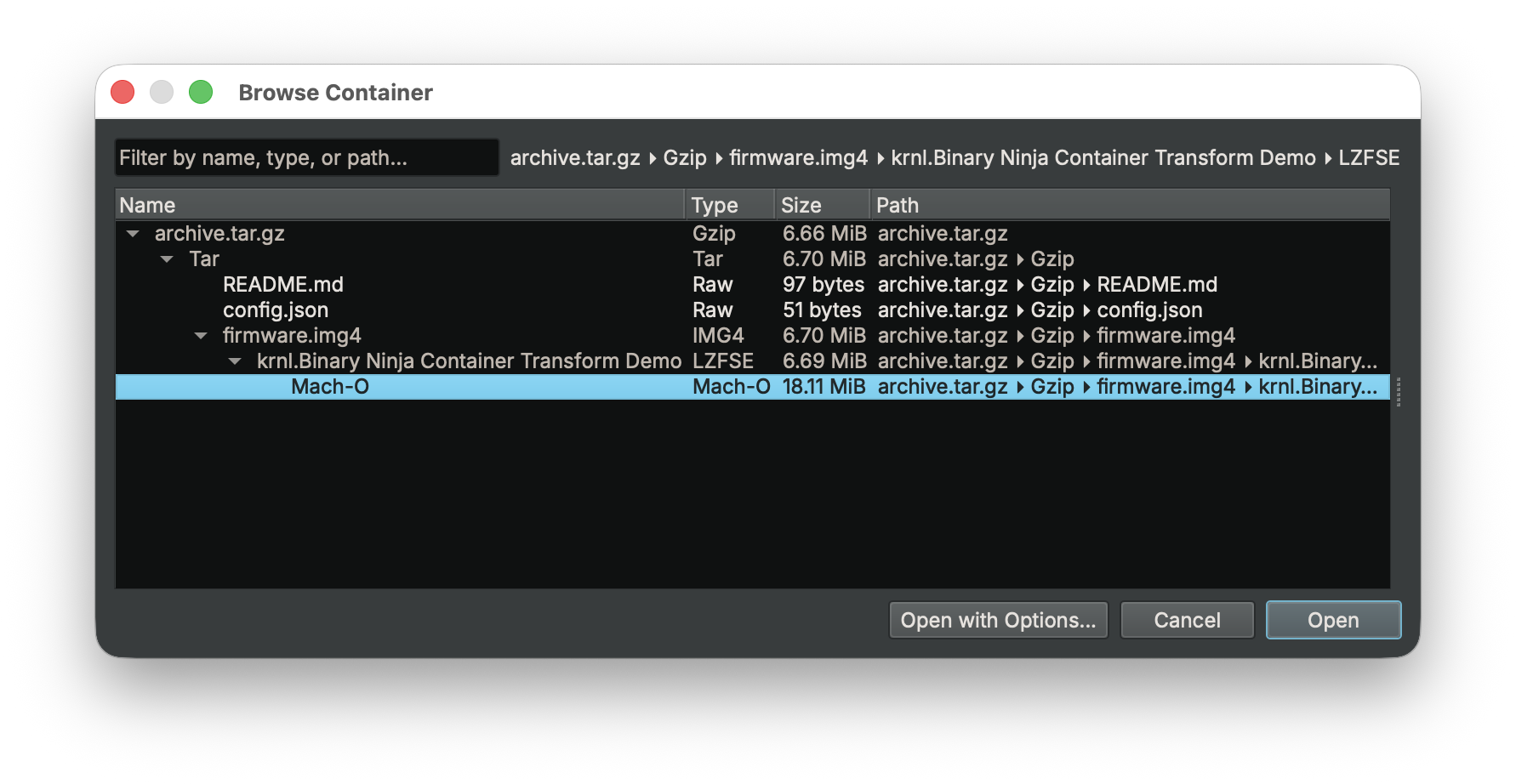 Container Browser container browser