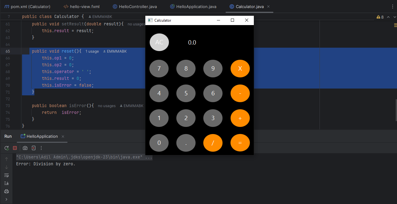 Calculator Initial State