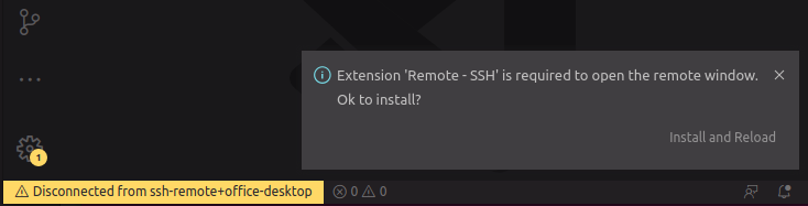 Remote extension recommendation